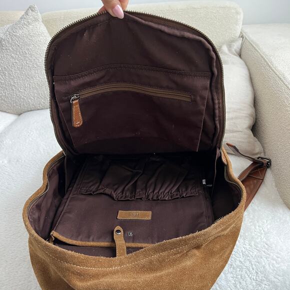 FRYE Chris Suede Leather Backpack Sand main image 4